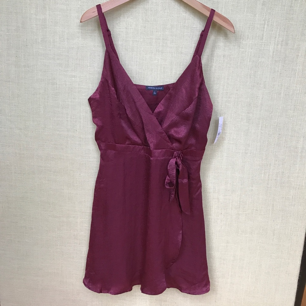 NWT Kendal & Kylie Burgundy Wraparound Dress